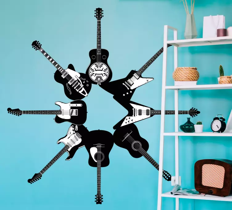Kitarat ympyrässä Rockmusiikkitarra - Tenstickers