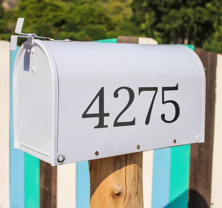 Klassinen numeroiden postilaatikko kotitarra - Tenstickers