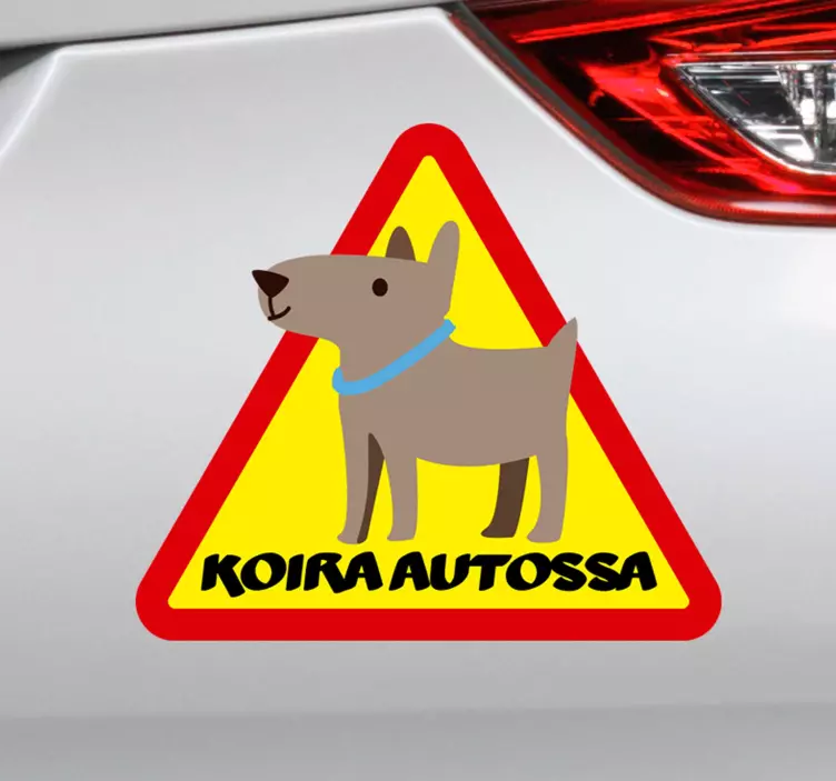 Koira aluksella fi auton tarra - Tenstickers