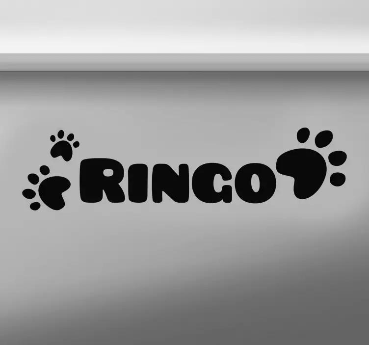 Koiran nimen muokattava autotarra - Tenstickers