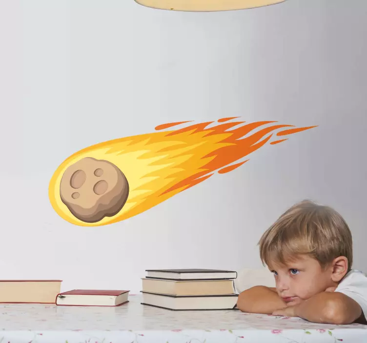 Komeetta putoamassa avaruus seinätarra - Tenstickers