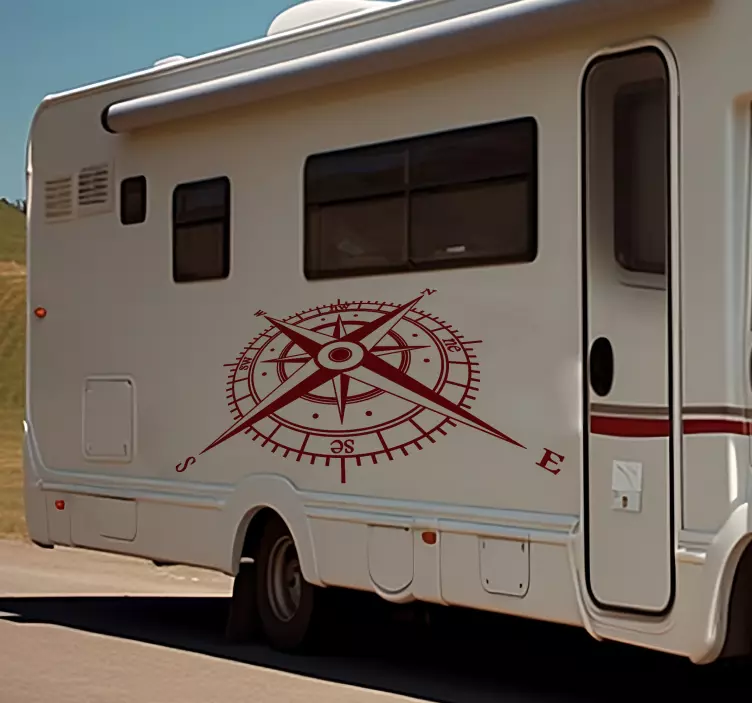 Kompassi perspektiivissä asuntoauto tarra - Tenstickers