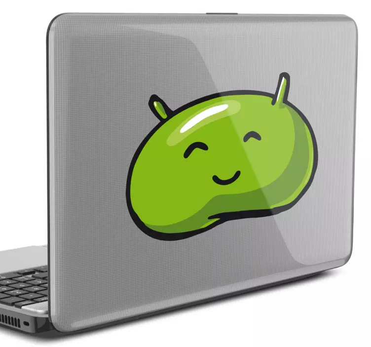 Koominen android -logo kannettava tietokone tarra - Tenstickers