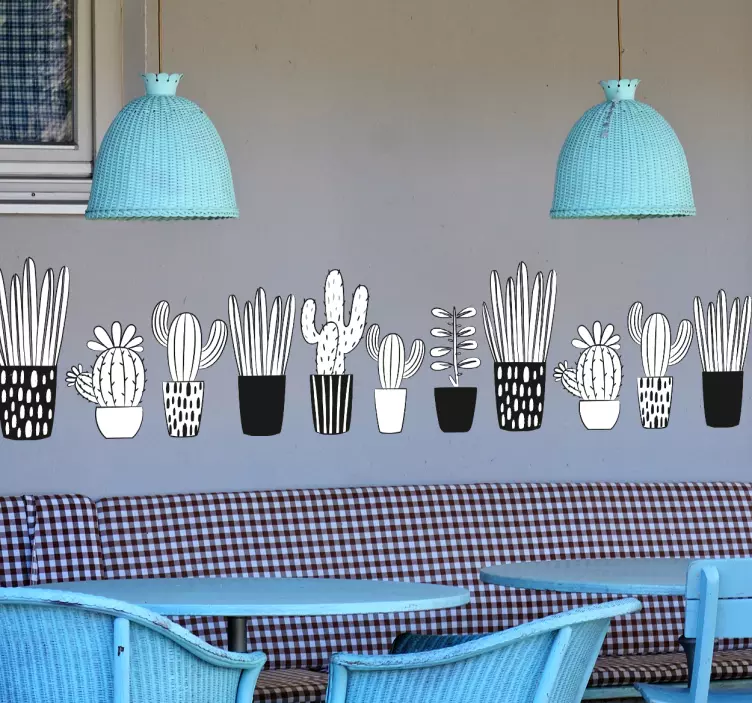 Koristereunus piirretyt kasvit - Tenstickers