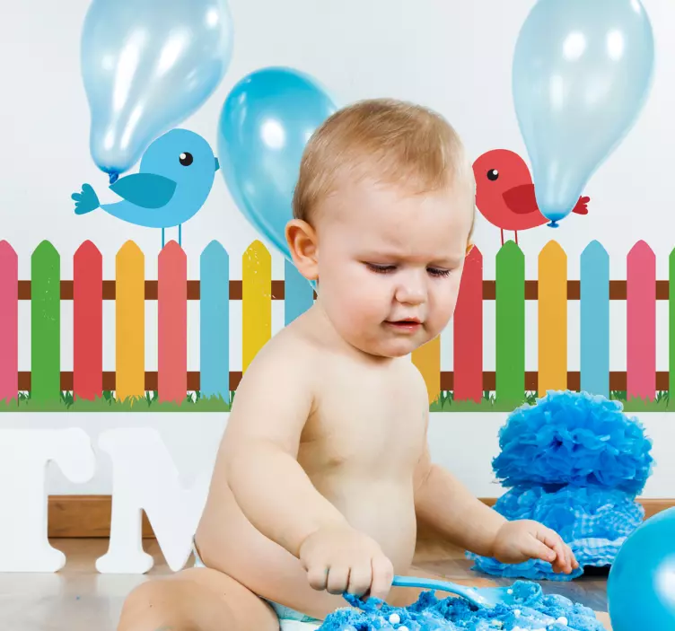 Koristereunus värikäs aita - Tenstickers