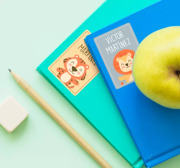 Koulukirjojen etikettitarrat - Tenstickers