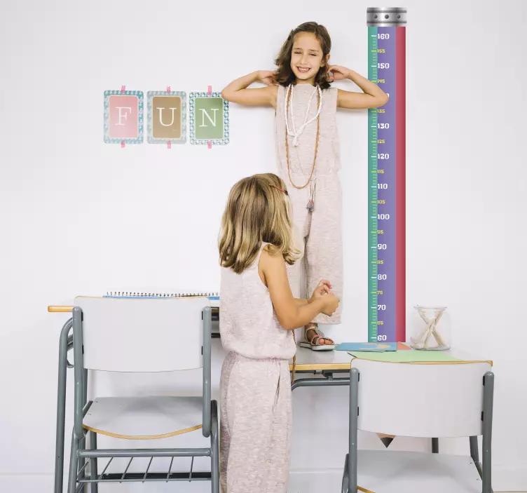 Hieno koululaisen pituusmitta tarra - Tenstickers