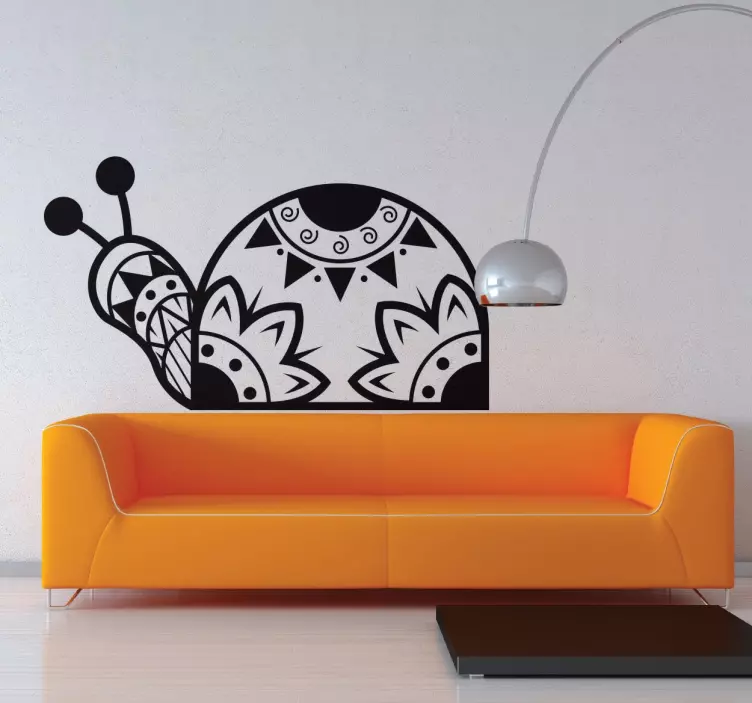 Kukka yksivärinen etana tarra - Tenstickers