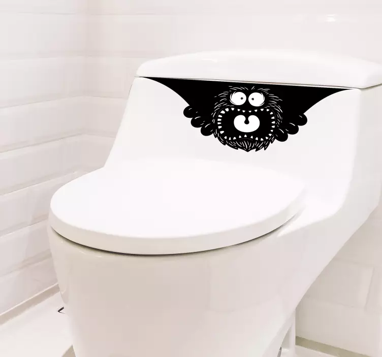Hauska kurkistaa boo wc kylpyhuonetarrat - Tenstickers