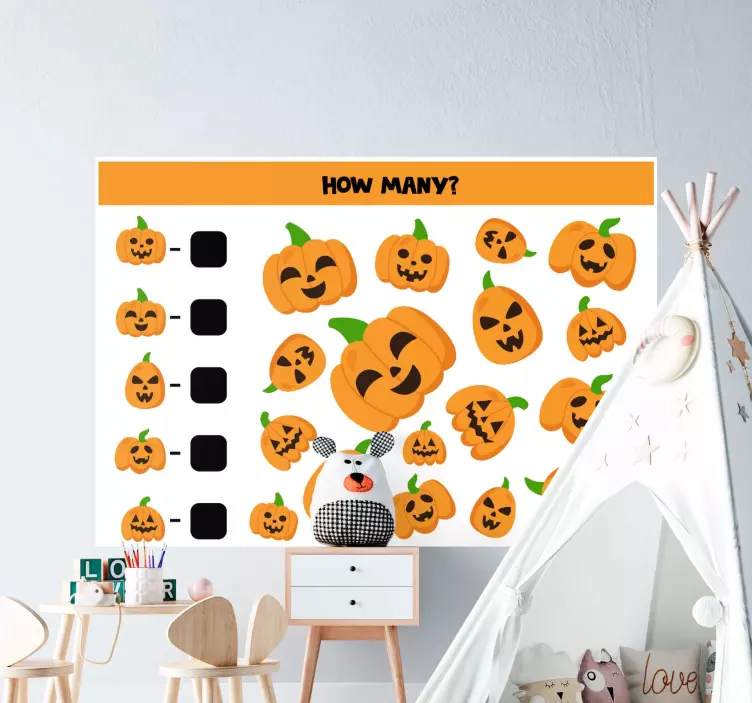 Hauska kurpitsa matematiikka halloween tarrat - Tenstickers