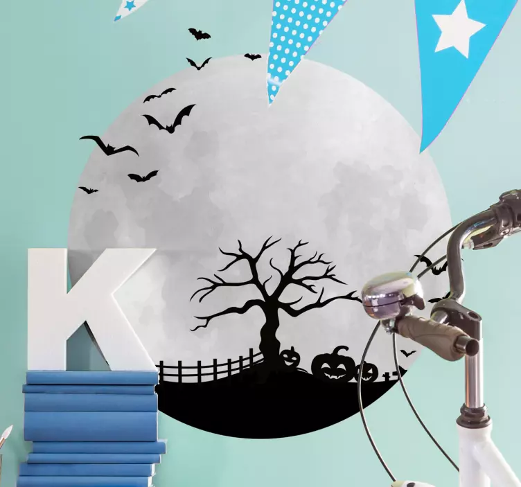 Halloween kuu kauhu seinätarra - Tenstickers
