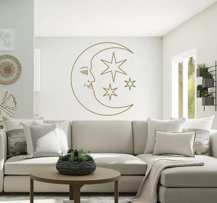 Kuu-seinä tarra - Tenstickers