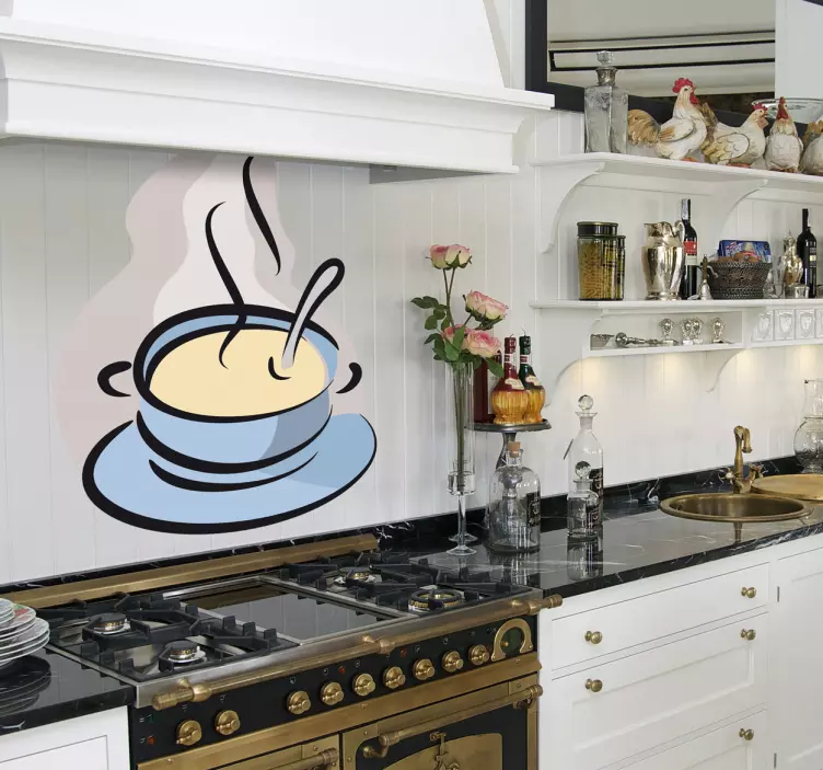 Kuuma keitto potin tarra - Tenstickers