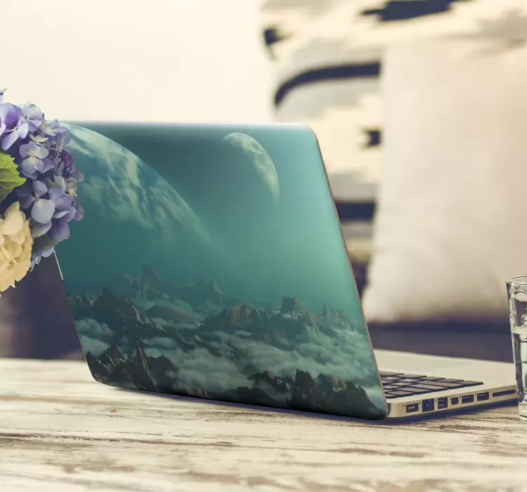 Kuun avaruus Läppäritarra - Tenstickers