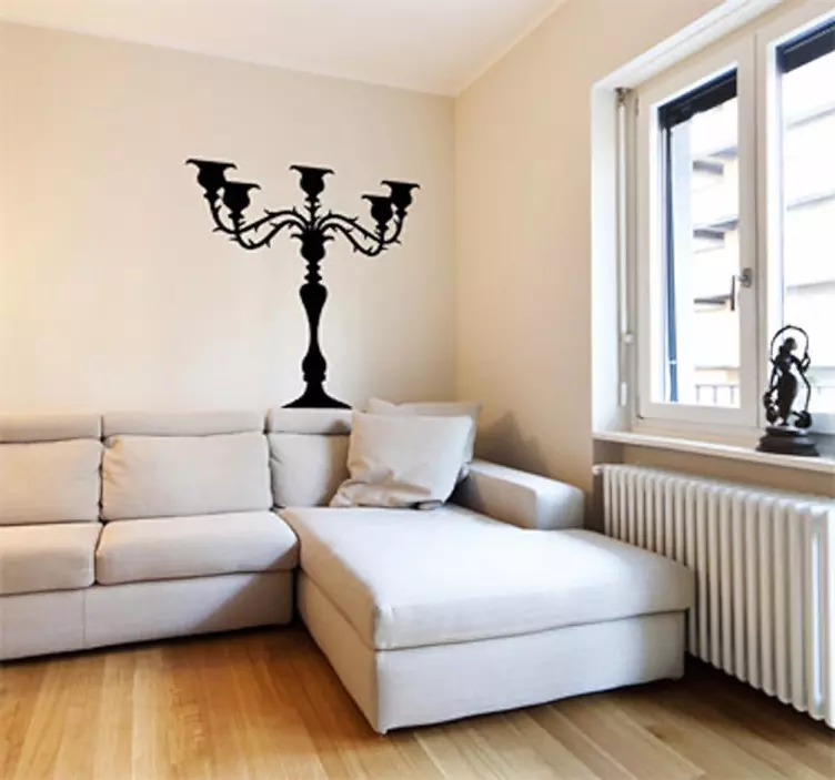 Kynttilänjalka Sisustustarra - Tenstickers