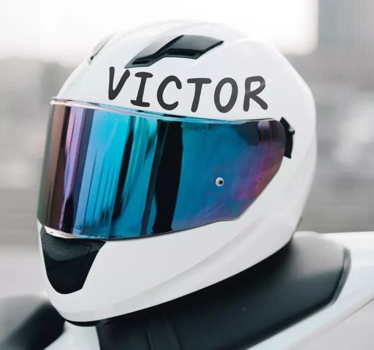 Kypärän nimi moottoripyörä tarra - Tenstickers