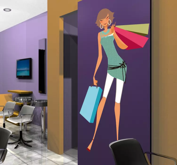 Lady ostoskasseilla - Tenstickers