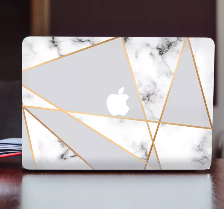 Läppäritarra marmori Macbook - Tenstickers