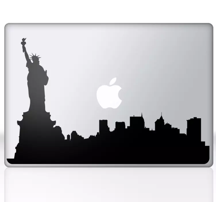 Läppäritarra New York siluetti - Tenstickers