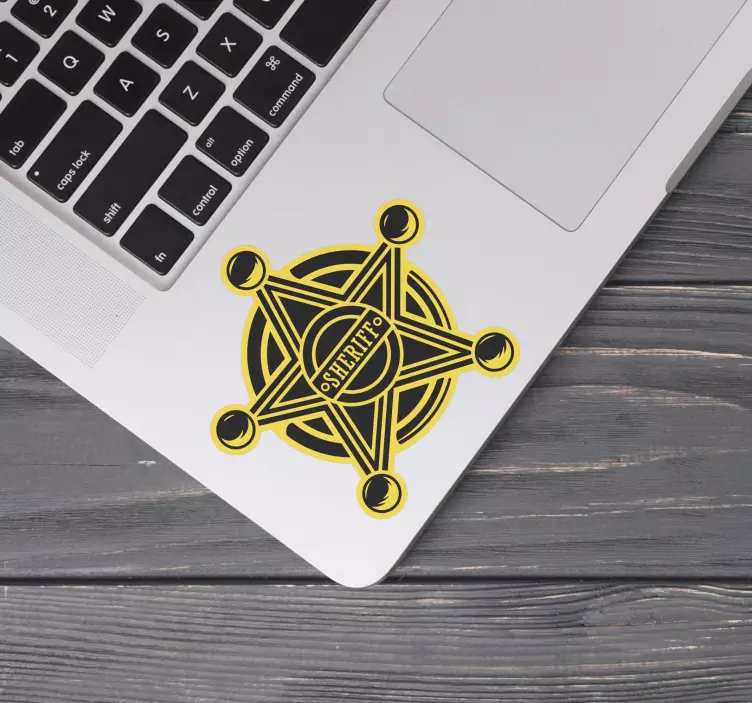 Läppäritarra sheriffin tähtimerkki - Tenstickers