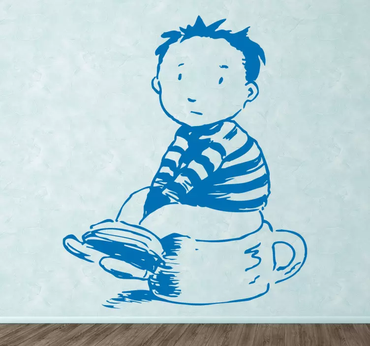 Lapsen istuinkuppi seinätarra lastenhuone - Tenstickers