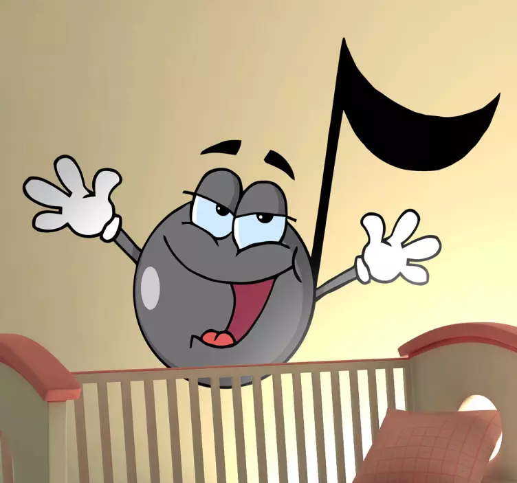 Lapset tarrat onnellinen nuotti - Tenstickers