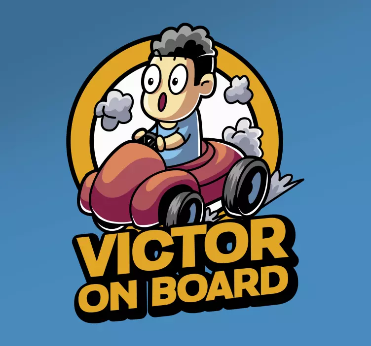 Lapsi (nimi) lapsen aluksella tarra - Tenstickers