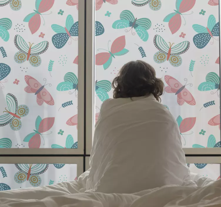 Lasitarrat perhoset ikkunatarra - Tenstickers