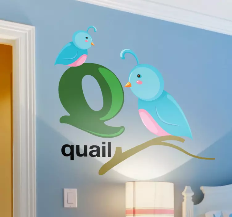 Lasten kirje q -tarra - Tenstickers