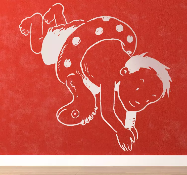 Leikkisä lapsen suunnittelu seinätarra lastenhuone - Tenstickers