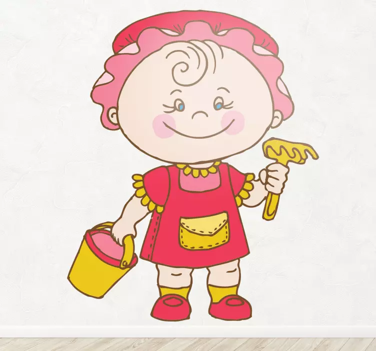 Leikkisä lapsimaalari seinätarra lastenhuone - Tenstickers