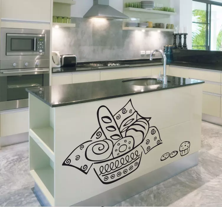 Leivonnaiset kori keittiötarra - Tenstickers