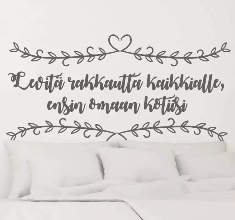 Levitä rakkauden teksti vinyyli tarra - Tenstickers