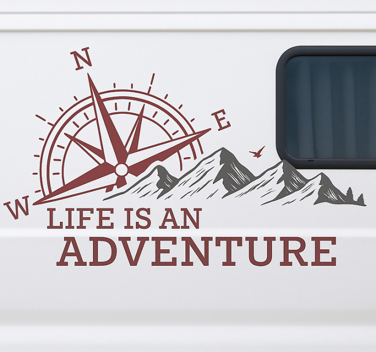 life is an adventure asuntovaunu tarra - Tenstickers
