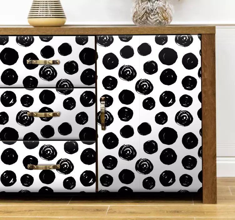 Rohkea pistekuvio huonekalutarra - Tenstickers