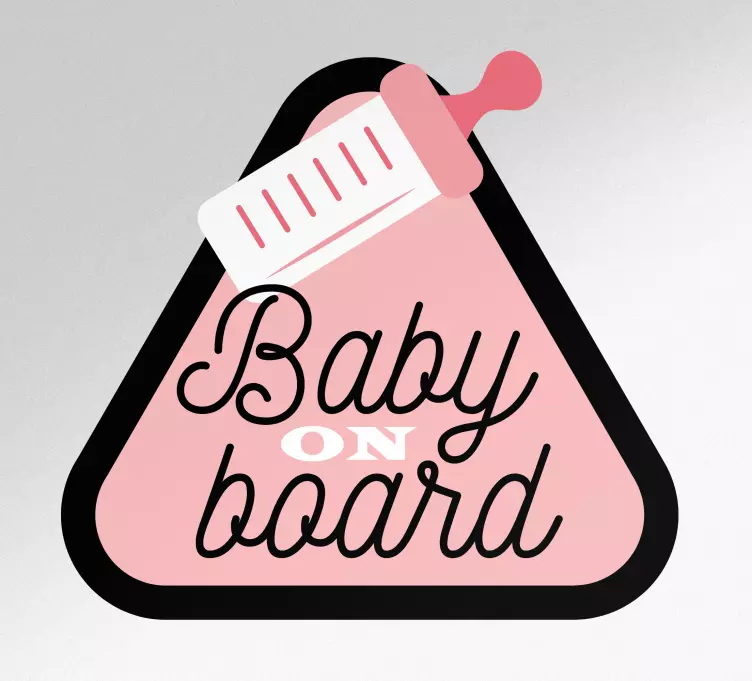 Liikennemerkit tyttövauva Baby on board tarra - Tenstickers
