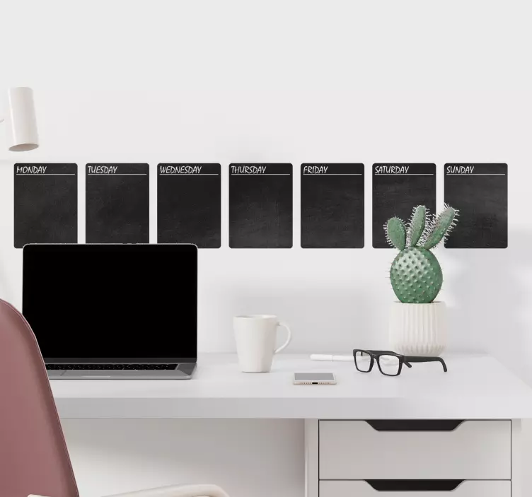 Liitutaulutarra viikko suunnitelma - Tenstickers