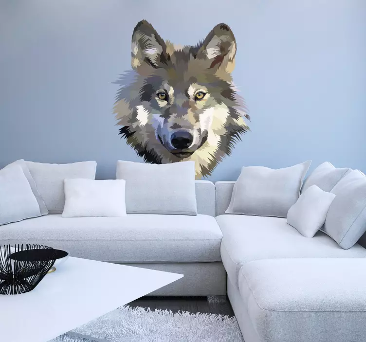 Lobo vintage villieläinten tarra - Tenstickers