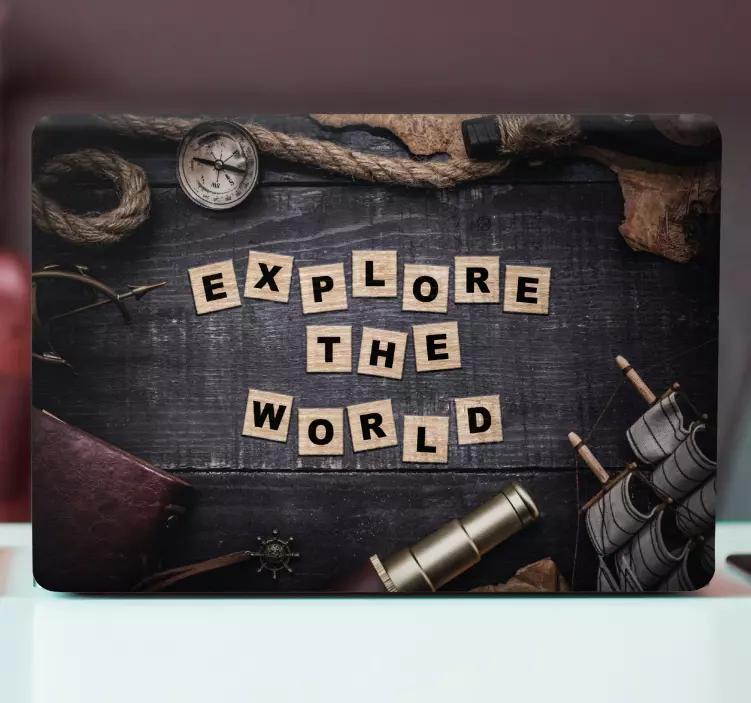 Löydä maapallo läppäritarra - Tenstickers