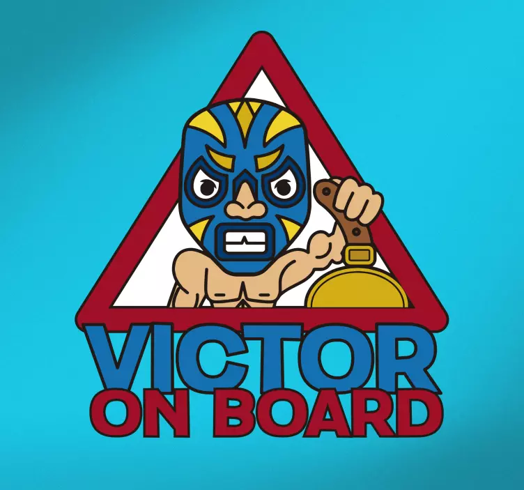 Luchadorhahmoilmoitusbabyonboardtarra - Tenstickers
