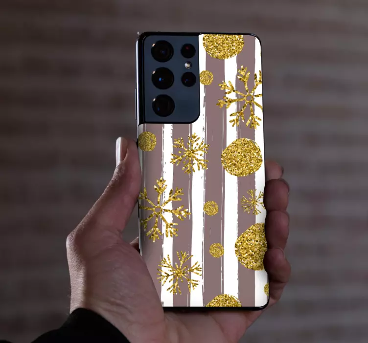 Lumisateen kuvio joulutarra - Tenstickers