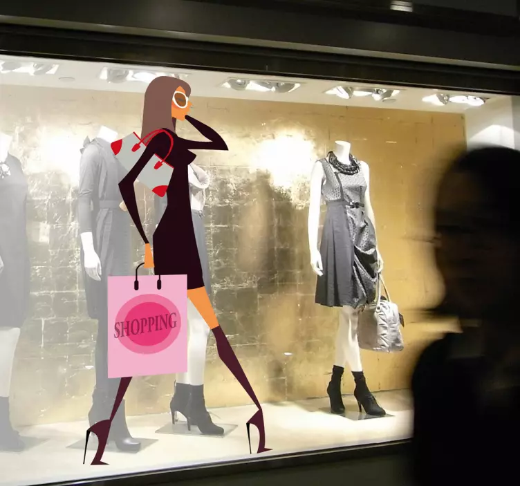 Lumoava nainen -tarra - Tenstickers