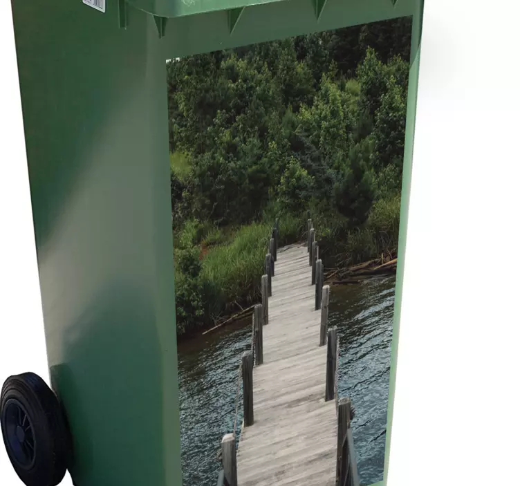 Luonnonkaunis puinen polku dinosaurus tarra - Tenstickers