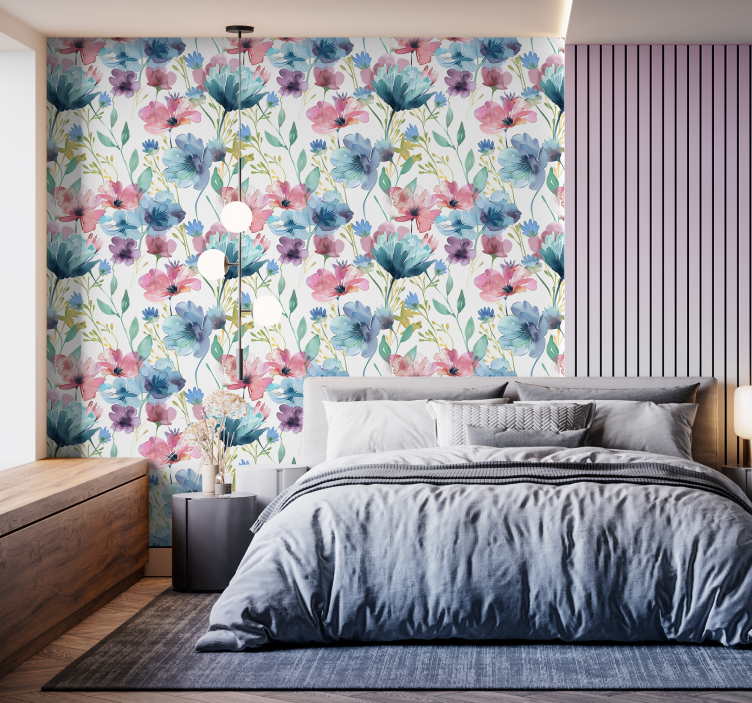 Luonnonkukkia kesällä kukka seinätarra - Tenstickers