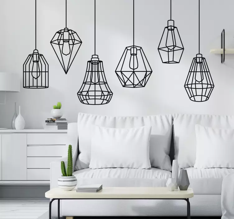 Lyhty hiukan siluetti esineellä - Tenstickers