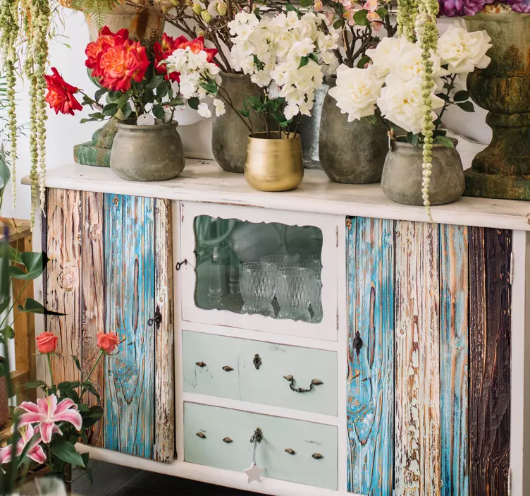 Maalattu puu olohuone seinä sisustus - Tenstickers