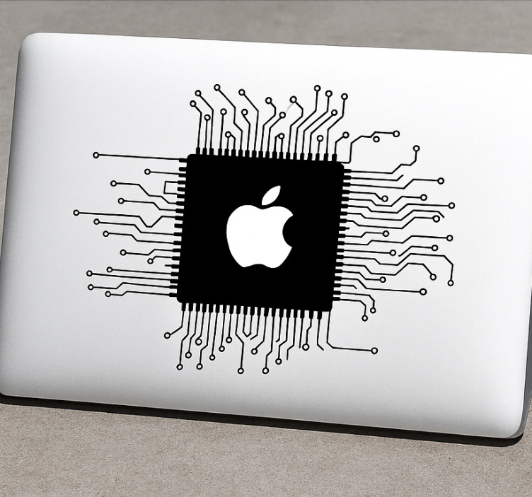 Macbook teknologinen verkko läppäritarra - Tenstickers