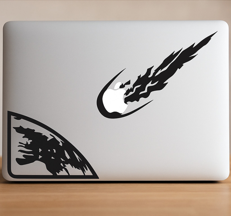 Macbookin meteoritörmäys läppäritarra - Tenstickers