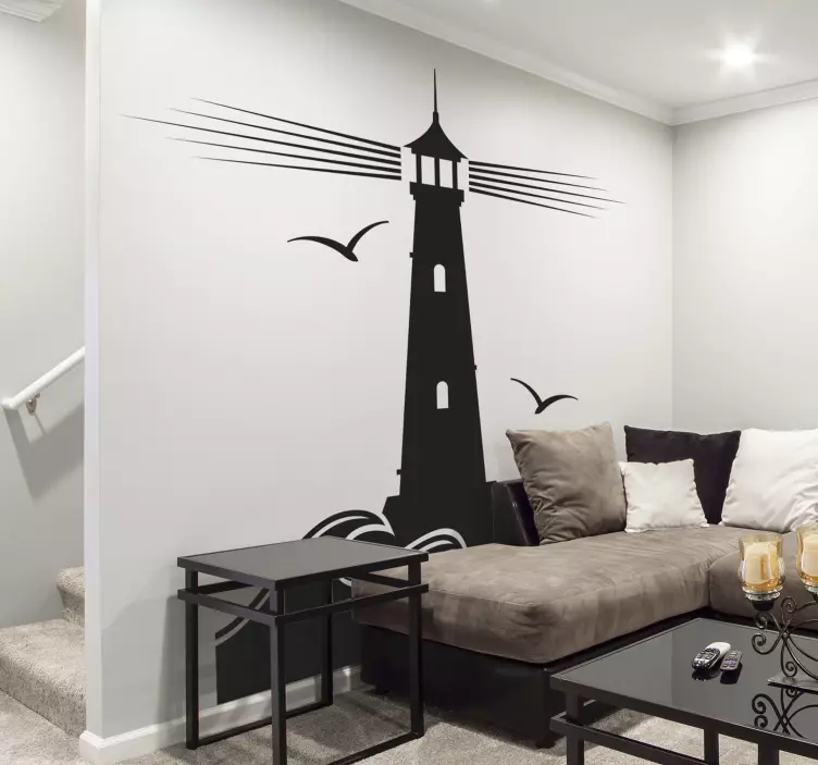 Hieno majakka lokkien kanssa merimiestarra - Tenstickers