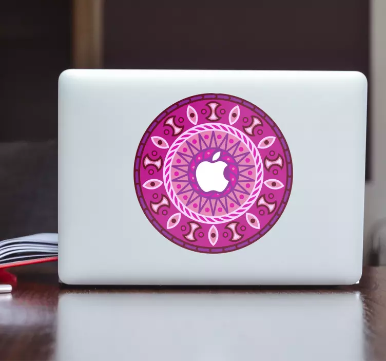 Mandala design laptop -tarra - Tenstickers